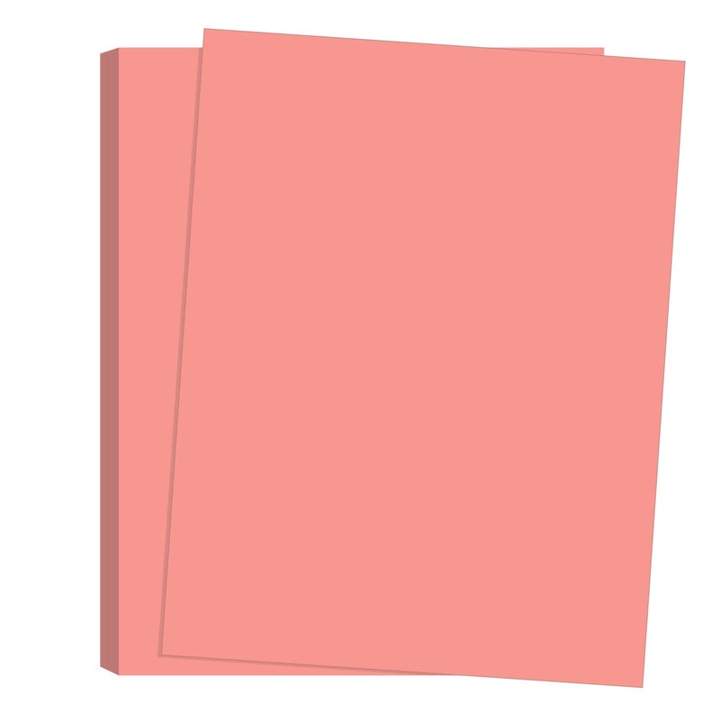 NextDayLabels Color Cardstock Paper - 50 Sheets - 8-1/2" x 11" - Salmon 67 lb (147 gsm) - Thick Colored Paper for Crafting, Invitations, Posters, Flyers, and DIY Projects - Made in USA - Image 2